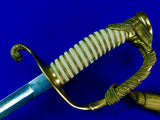 US WW2 USS Mississippi Navy Officer's Presentation Engraved Sword w/ Scabbard