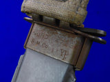 US WW2 Vintage Robeson Shuredge MK2 Navy USN Fighting Knife w/ Scabbard