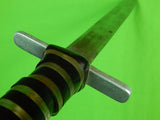 US WW2 WWII Theater Custom Hand Made Huge Stiletto Fighting Knife & Sheath A11