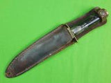US WW2 WWII Theater Custom Hand Made Sword Blade Fighting Knife & Sheath A14