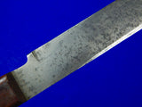 US WW2 WWII Vintage Large Marked Fighting Knife w/ Sheath
