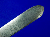 US WW2 WWII Vintage Large Marked Fighting Knife w/ Sheath