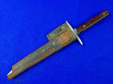 US 19 Century Custom Hand Made Unusual Stiletto Fighting Knife Dagger w/ Sheath