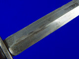 US 19 Century Custom Hand Made Unusual Stiletto Fighting Knife Dagger w/ Sheath