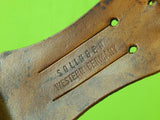 Vintage German Germany Red Mac Solingen Engraved Stag Hunting Knife & Sheath