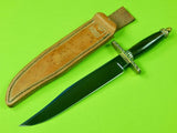 Vintage US Custom Handmade by MIKE MANROW Large Bowie Fighting Knife w/ Sheath