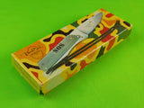 Vintage 1980s BenchMark SOS-B Fixed Blade Knife w/ Scabbard Box