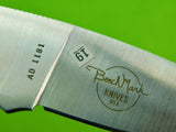 Vintage 1980s BenchMark SOS-B Fixed Blade Knife w/ Scabbard Box