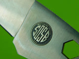 Vintage 1980s BenchMark SOS-B Fixed Blade Knife w/ Scabbard Box
