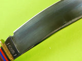 Vintage 1993 US Scagel Large Bowie Stag Butt Hunting Knife w/ Sheath Box