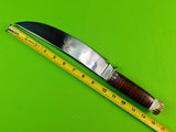 Vintage 1993 US Scagel Large Bowie Stag Butt Hunting Knife w/ Sheath Box
