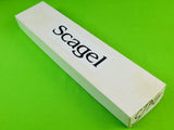 Vintage 1993 US Scagel Large Bowie Stag Hunting Knife w/ Sheath Box