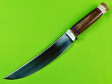 Vintage 1993 US Scagel Large Bowie Stag Butt Hunting Knife w/ Sheath Box