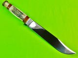 Vintage 1993 US Scagel Large Bowie Stag Hunting Knife w/ Sheath Box