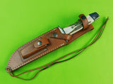 Vintage 1999 A.G. Russell Tak Fukuta Seki Japan Stag Bowie AUS8 Hunting Knife