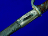 Vintage Aged Replica of German Germany WW1 Saw Back Bayonet with Scabbard