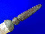 Vintage Antique Old Africa African Short Sword Fighting Knife with Scabbard