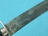 Vintage Antique Eagle Head Spanish Spain Curved Military Fighting Knife Scabbard