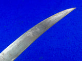 Vintage Antique Old Turkish Turkey Middle East Jambia Fighting Knife w/ Scabbard