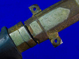 Vintage Antique Old Turkish Turkey Middle East Jambia Fighting Knife w/ Scabbard
