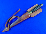Vintage Antique Spanish Mexican Plug Bayonet Stiletto Fighting Knife Dagger w/ Sheath