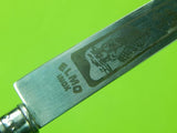 Vintage Argentinian Argentina Gaucho Engraved Hunting Knife w/ Scabbard