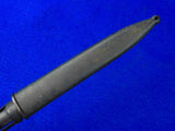Vintage Belgian Belgium Bayonet Fighting Knife w/ Scabbard