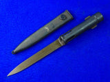 Vintage Belgian Belgium Bayonet Fighting Knife w/ Scabbard