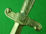 Vintage Brass Italian Italy 1944 Sword Dagger Letter Opener