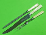 Vintage British English HARRISON HOWSON Sheffield Knife Fork Cutlery Set Box