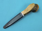Vintage British English Scotland Scottish Skean-Dhu Hunting Horn Handle Knife