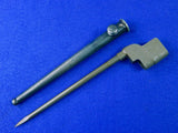 Vintage British English Fighting Knife Spike Bayonet w/ Scabbard 