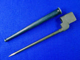 Vintage British English Fighting Knife Spike Bayonet w/ Scabbard