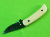 Vintage Custom Hand Made Hook Small Hunting Knife & Sheath