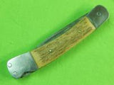 Vintage Custom Hand Made Lock Back Stag Folding Pocket Knife & Sheath