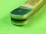 Vintage Custom Hand Made Lock Back Stag Folding Pocket Knife & Sheath