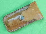 Vintage Custom Hand Made Lock Back Stag Folding Pocket Knife & Sheath