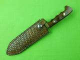 Vintage Custom Hand Made Signed Hunting Fighting Knife & Sheath
