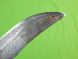 Vintage Custom Hand Made Skinning Skinner Hunting Fighting Knife & Sheath