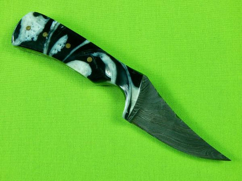 Vintage Custom Handmade Damascus Blade Small Hunting Knife