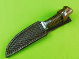 Vintage Custom Made Handmade Skinner Hunting Knife w/ Sheath