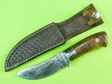 Vintage Custom Made Handmade Skinner Hunting Knife w/ Sheath