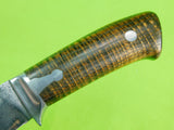 Vintage Custom Made Handmade Skinner Hunting Knife w/ Sheath