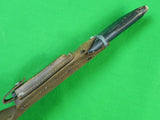 Vintage Customized Wood Leather Scabbard Sheath Stone Jet Pilot Fighting Knife
