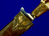 Vintage German Germany Rosco Solingen Fancy Carved Handle Hunting Knife