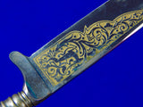 Vintage German Germany Solingen Othello Engraved Hunting Knife w/ Sheath