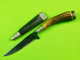 Vintage German Germany Solingen Small Hunting Boot Knife w/ Sheath