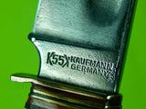 RARE Vintage Old German Germany K55K Kaufmann Solingen Stag Fighting Knife