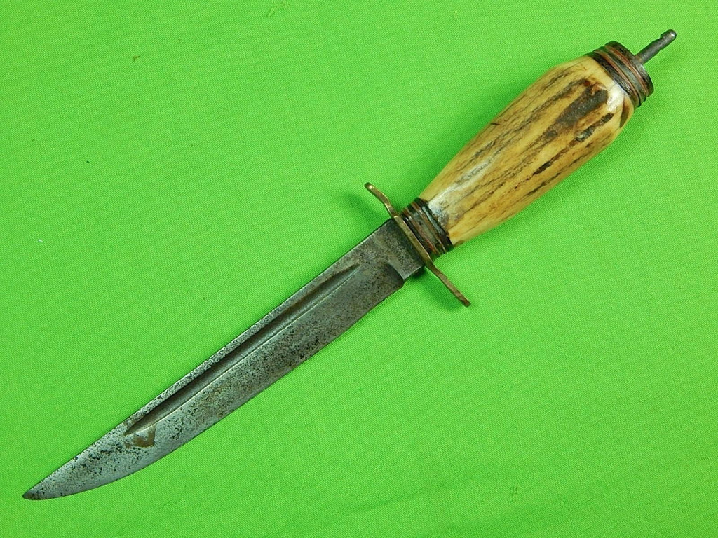 Vintage Germany German Solingen 1950-60's Stag Handle Fighting Knife –  ANTIQUE & MILITARY FROM BLACKSWAN