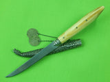 Vintage Greek Greece Small Hunting Fighting Knife w/ Silver Scabbard Coin